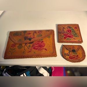 Handmade clutch wallet and coin purse